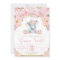 Elephant Floral Baby Shower Invitation Girl