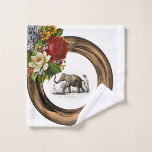 Elephant Floral Bathroom Towel Sets