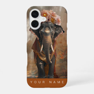 Elephant Floral Harmony iPhone 16 Case