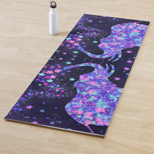 Elephant Flowers - Add Your Photo / Text / Name Yoga Mat