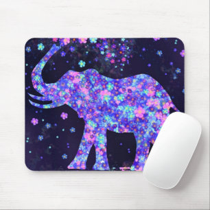 Elephant Flowers - Add Your Picture / Text / Name Mouse Mat