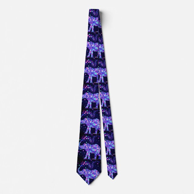 Elephant Flowers - Add Your Picture Tie (Front)