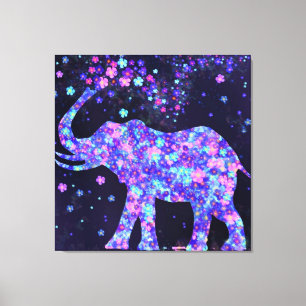 Elephant Flowers - Beautiful Canvas Print