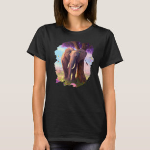 Elephant Flowers Cute Painting Flower Elephant 2 T-Shirt