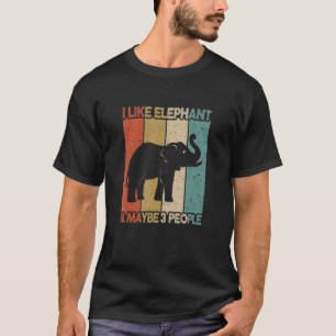 Elephant For Kids Men Women Animal Vintage T-Shirt