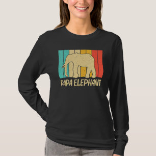 Elephant For Men Dad Indian Elephant Mammoth Vinta T-Shirt