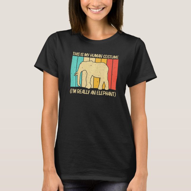 Elephant For Men Women Indian Elephant Mammoth Vin T-Shirt (Front)