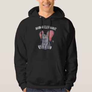 Elephant For Women Mom Wildlife Indian Elephant Hoodie