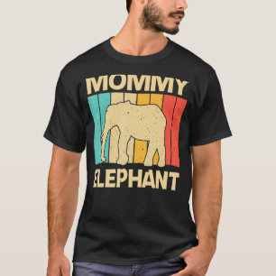 Elephant For Women Mum Indian Elephant Mammoth Vin T-Shirt