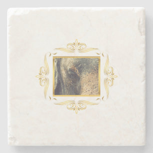 Elephant Framed Stone Coaster