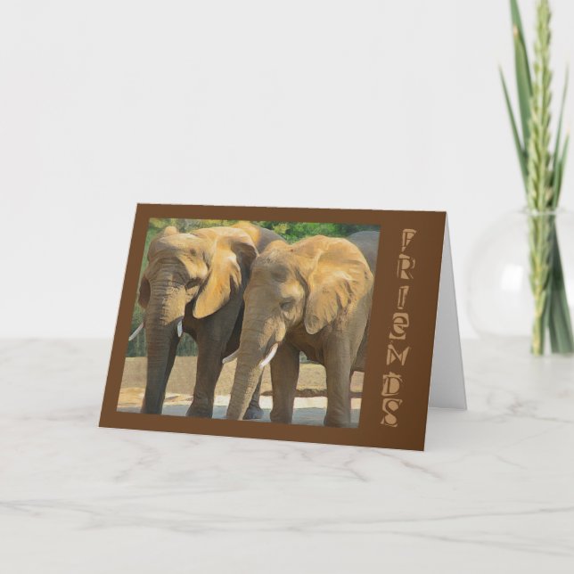 Elephant Friends Forever Card (Front)