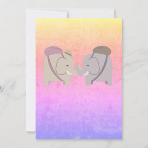 elephant friends thank you card