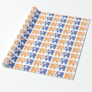 Elephant friends wrapping paper