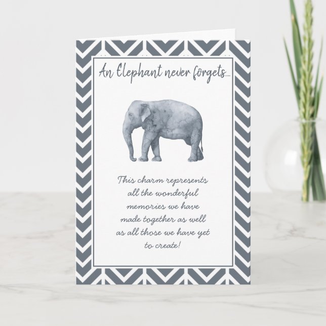 Elephant Friendship Gift - Special Friend keepsake Card (Front)