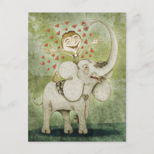 Elephant. Funny, fantastic, tender and imaginative Postcard