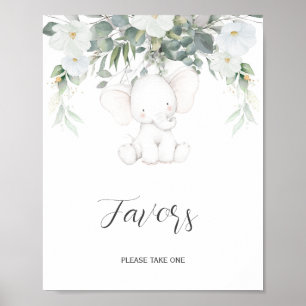 Elephant Gender Neutral Favors Sign