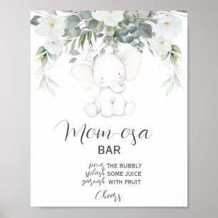 Elephant Gender Neutral Momosa Bar Sign