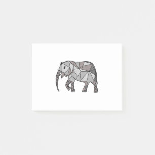 elephant geometric, bishop grey post-it notes