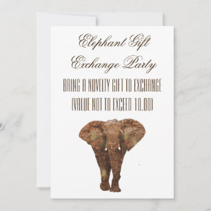 Elephant Gift Exchange Invitations