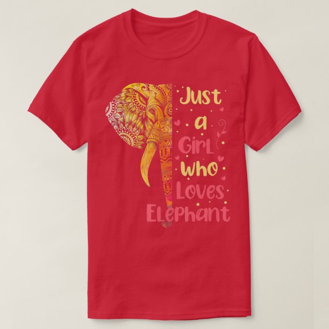 Elephant Gift For Girlfriend Women Men Elephants E T-Shirt (Design Front)