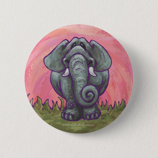 Elephant Gifts & Accessories 6 Cm Round Badge (Front)