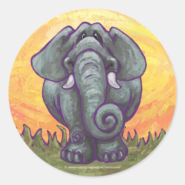 Elephant Gifts & Accessories Classic Round Sticker (Front)