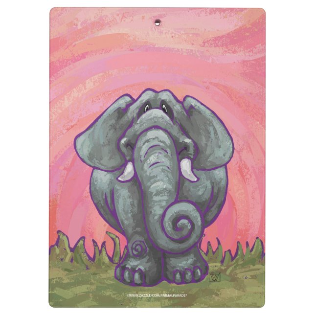 Elephant Gifts & Accessories Clipboard (Back)