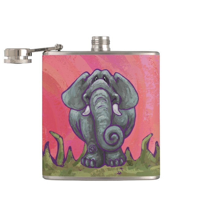 Elephant Gifts & Accessories Hip Flask (Opened)