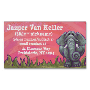 Elephant Gifts & Accessories Magnetic Business Card