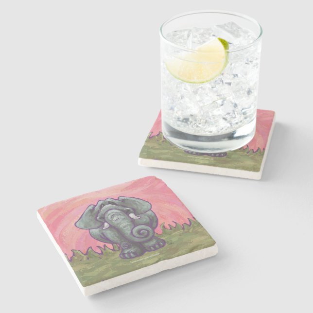 Elephant Gifts & Accessories Stone Coaster (Side)