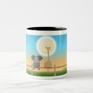 Elephant & Giraffe BFF mug