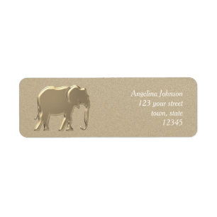 Elephant Gold Foil , Elegant Return Address
