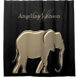 Elegant Elephant Shower Curtains Zazzle Co Uk