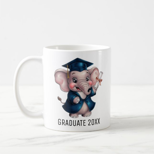Elephant Graduation  Coffee Mug (Left)