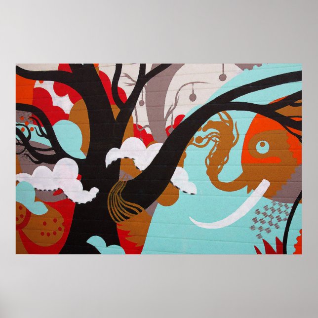 Elephant Graffiti Poster (Front)