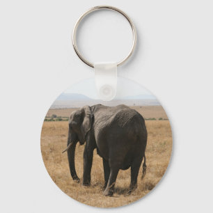 elephant grey key ring