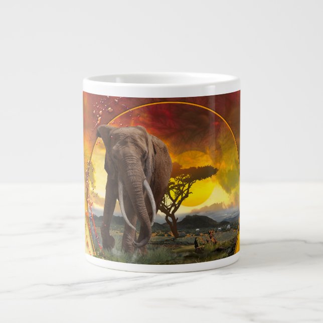 Elephant Guardian "The Bonds that Tie" Large Coffee Mug (Front)