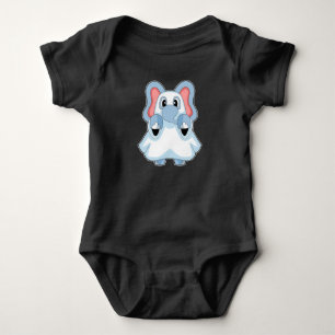 Elephant Halloween Ghost Baby Bodysuit