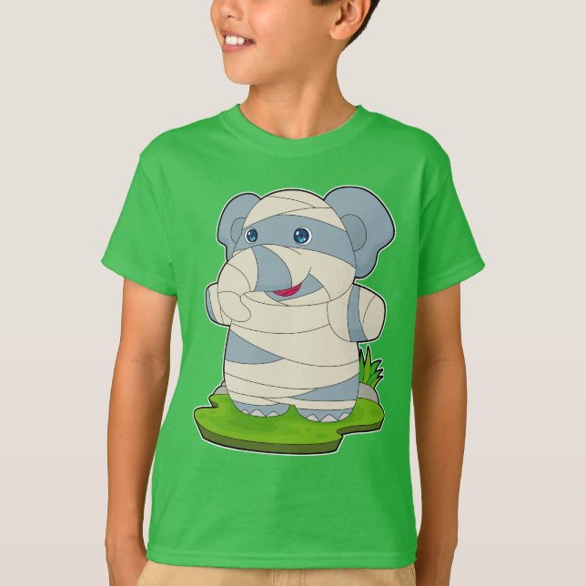 Elephant Halloween Mummy T-Shirt (Front)