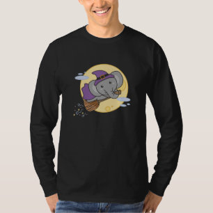 Elephant Halloween Witch Kids Witches Costume T-Shirt