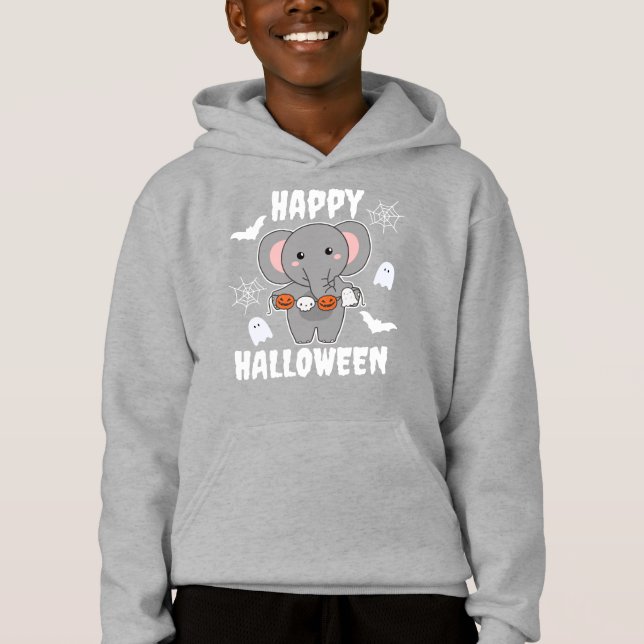 Elephant Happy Halloween Pumpkin Bat Costume (Front)