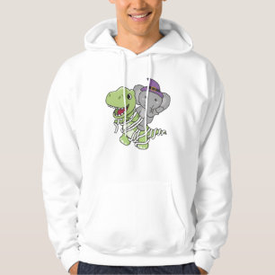Elephant Happy Halloween T-rex Mummy Costume Hoodie