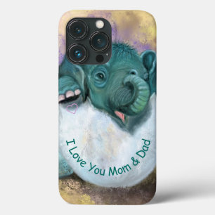 Elephant Hatching Funny iPhone Case - Custom Text
