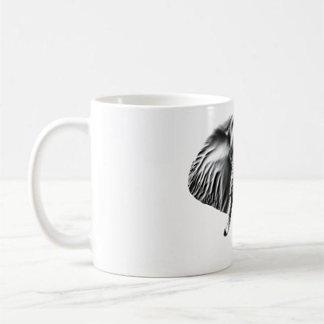 Elephant Head Design - Inspire Strength Coffee Mug (Left)