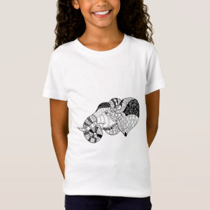 Elephant Head Zenstyle Doodle T-Shirt