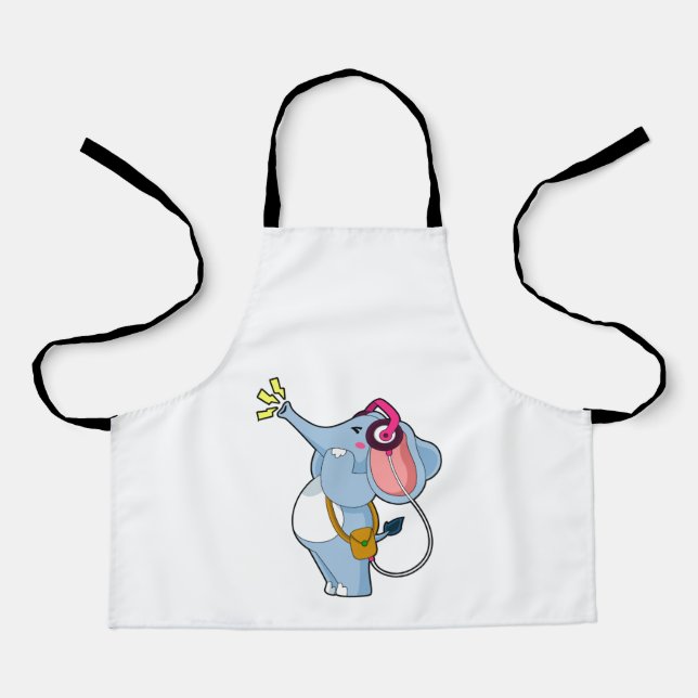 Elephant Headphone Music Apron (Front)