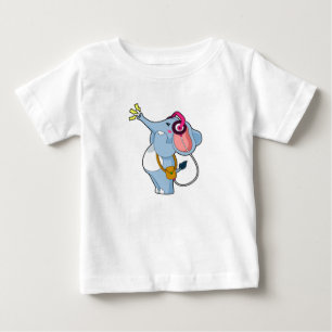 Elephant Headphone Music Baby T-Shirt