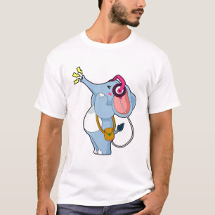 Elephant Headphone Music T-Shirt