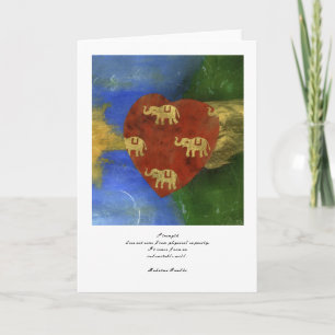 Elephant Heart Holiday Card
