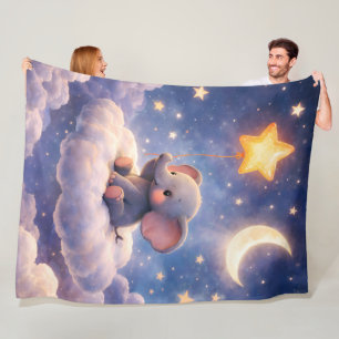 elephant heart large blanke fleece blanket